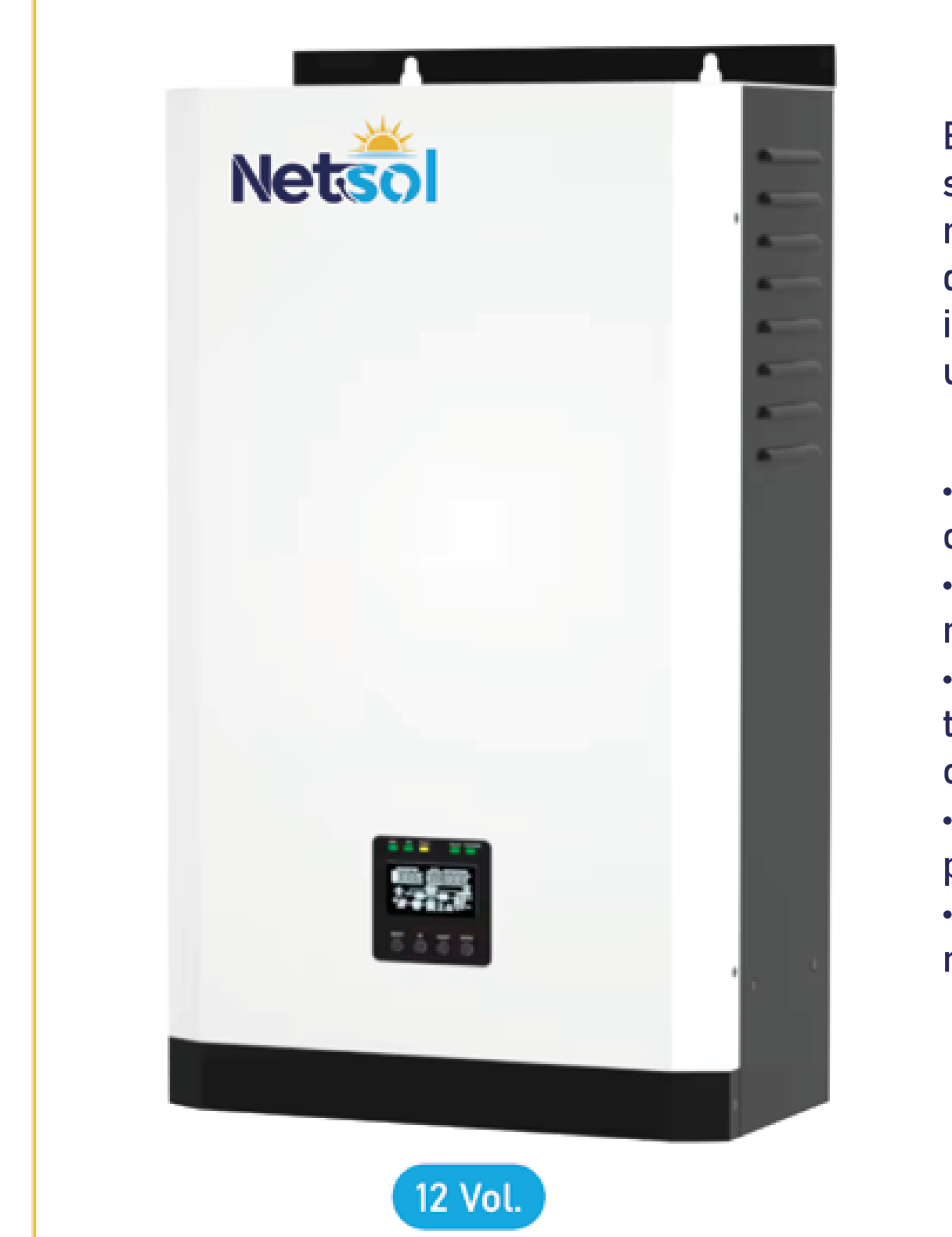 Inversor Solar 1KVA 12V NetSol