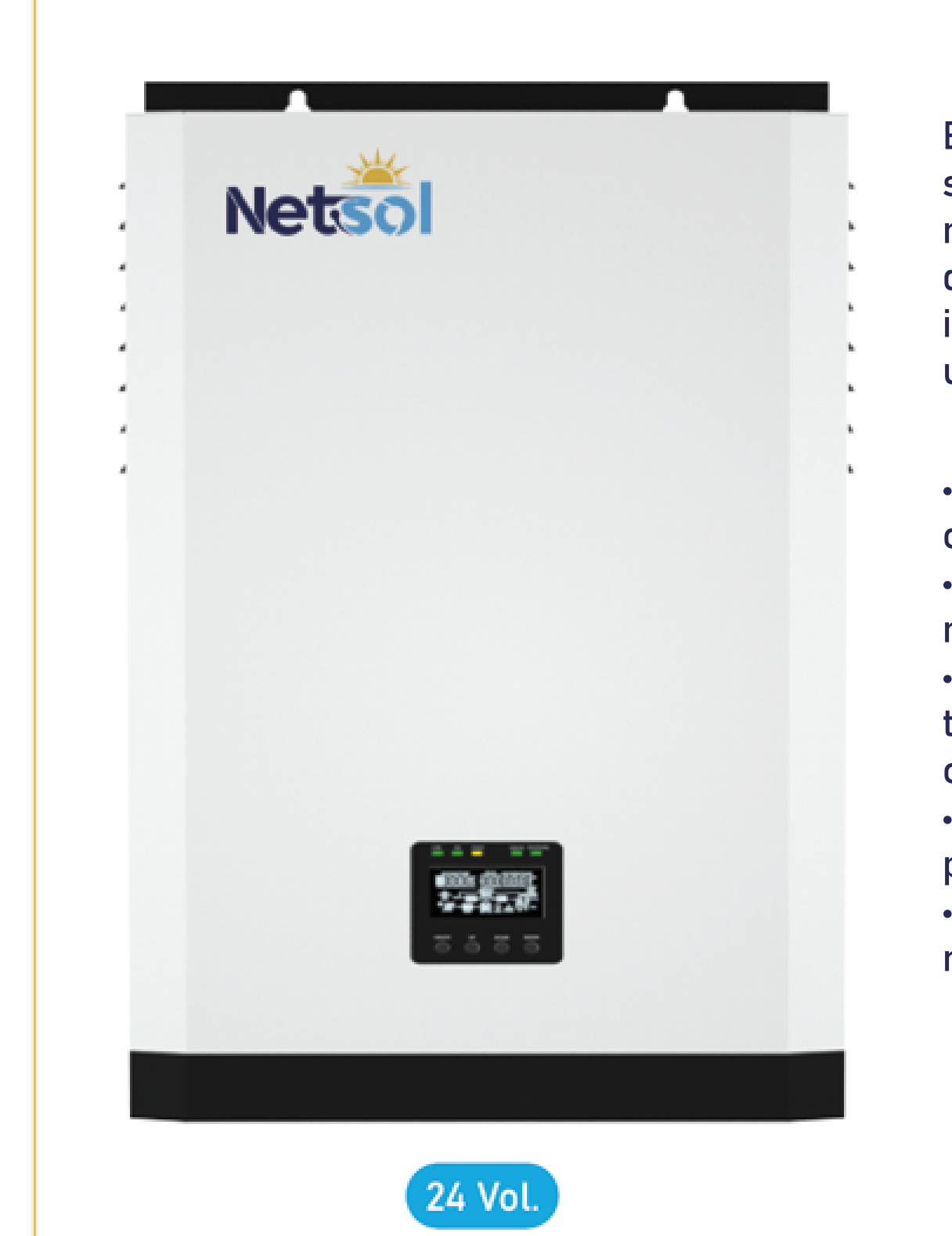 Inversor Solar 2KVA 24V NetSol